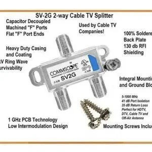 COMMSCOPE SV-2G 2-WAY COAXIAL CABLE SPLITTER - NEW & FACTORY SEALED