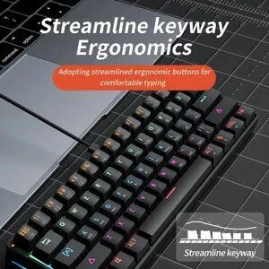 Compact 61-Key RGB USB Mechanical Keyboard With Red Switches