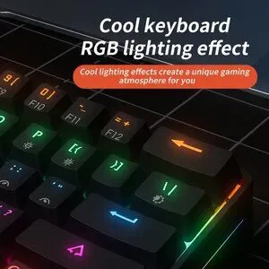 Compact 61-Key RGB USB Mechanical Keyboard With Red Switches