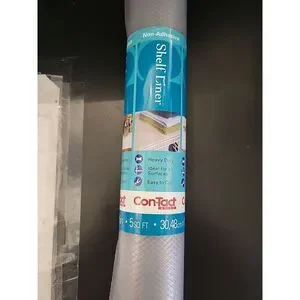 Con-Tact 12 In. x 5‎ Ft. Clear Non-Adhesive Shelf Liner 05F-C5T10-01 Con-Tact