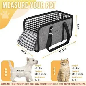Console Dog Car Seat - Portable Dogs Armrest Booster Seat For Small