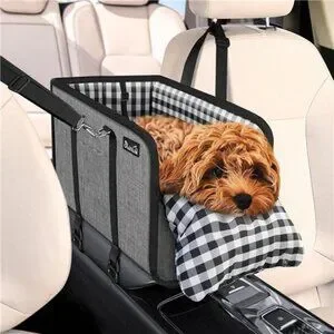 Console Dog Car Seat - Portable Dogs Armrest Booster Seat for Small