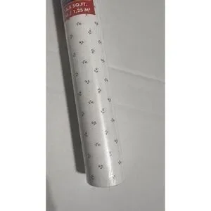 Contact Brand Self-Adhesive Vinyl Shelf Liner 2002 White Rosebud 9E9300 9'x18"