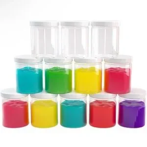 Container Packaging Plastic Jar 6oz Clear Empty Containers W Lids 12 Count NEW