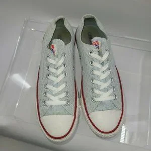 Converse All Star Baby Blue Eyelet Low Top Women Shoes US/6 UK/4 EUR/36.5