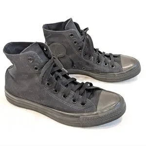 CONVERSE All Star Skate-Hi Black Monochrome Canvas High-Top Sneakers Size 9