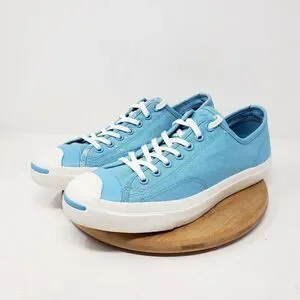 Converse Jack Purcell Shoes Womens 9.5 Sneakers Light Blue Low Athletic Mens 8