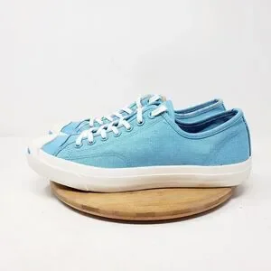 Converse Jack Purcell Shoes Womens 9.5 Sneakers Light Blue Low Athletic Mens 8