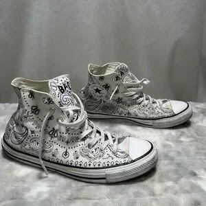 Converse X Sammy Bacca CTAS Pro Hi "Bandana Print" White/Black Size 10