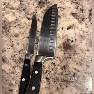 Cooks Stainless Steel Black Kitchen Knife Set Of 7