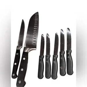 Cooks stainless steel Black Kitchen Knife Set of 7