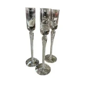 Cordials / liqueur air twist stem Glasses hand blown set of 3 vintage