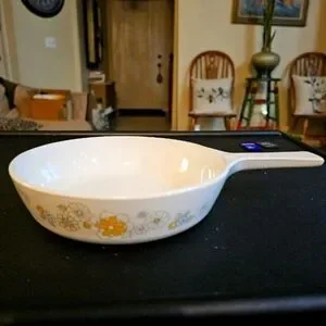 CorningWare Floral Bouquet 6.5" Menu-ette Skillet Pan Vintage