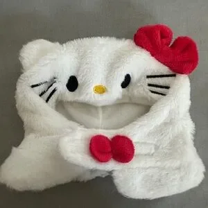 Costume for cat / Hat Hello Kitty White and Red Plush