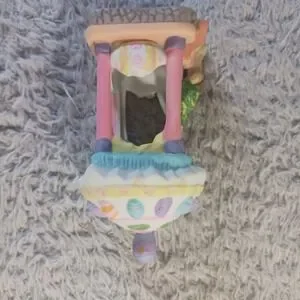 Cottontale Cottages Porcelain Easter Gazebo Figurine 4.5" Spring Decor Vtg 1996