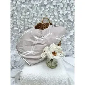 Crane & Canopy Queen Duvet Cover Taupe Grey White 100% Cotton LUXURY Zipper