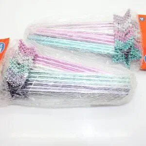Creatology 2 Pks Of 12 Mini Plastic Star Wands 6 1/2" T Blue Silver Purple Pink