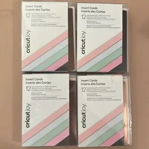 CRICUT JOY 4 Packs Insert Cards Set A2 Macaroons Sampler 12 Cards / Envelopes