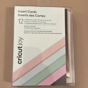 CRICUT JOY 4 Packs Insert Cards Set A2 Macaroons Sampler 12 Cards / Envelopes