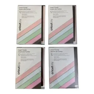 CRICUT JOY 4 Packs Insert Cards Set A2 Macaroons Sampler 12 Cards / Envelopes