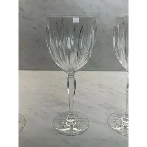 Cristal D'Arques-Durand Antique Clear 8" Water Goblets/Wine Glasses 6 In Lot