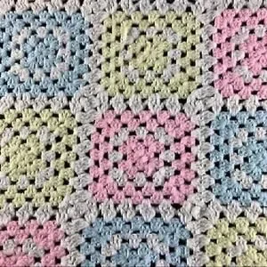 Crochet Blanket Granny Pastel Cottagecore Swiftie Lover Grandmillennial Baby