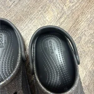 CROCS Kids Glitter Shoes - Black