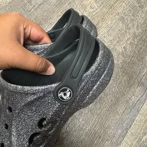 CROCS Kids Glitter Shoes - Black