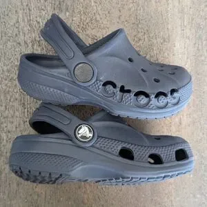 Crocs Navy Baya Lightweight Comfort Cushion Water Friendly Clogs Toddler Size 8