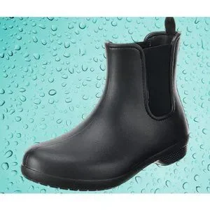 Crocs Women's Freesail Chelsea‎ Ankle Boots Rain Boots Women Size 4/Kids Black