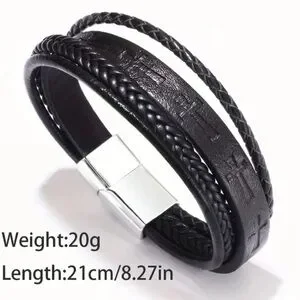 Cross Leather Bracelet NWT