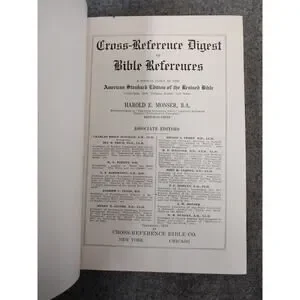 Cross-Reference Digest Of Bible References HB 1914 Religion