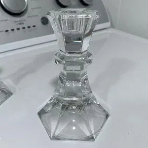 Crystal Taper Candle Holders Set Of 2