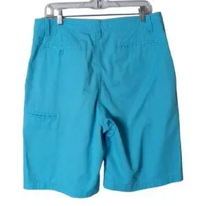 CSG Champs Sports Gear 6 Pocket Aqua Shorts Twill Flat Front Sz 32 Kencore #467
