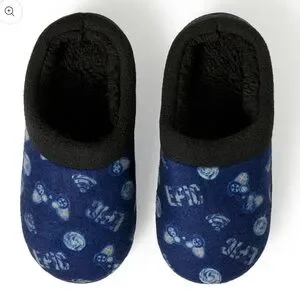 Cuddl Duds Boys Printed Epic Gamer Fleece Clog Slipper NEW M (3-4)