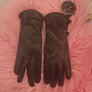Cuddl Duds Genuine Leather gloves touch screen compatible S
