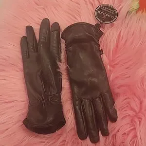 Cuddl Duds Genuine Leather gloves touch screen compatible S