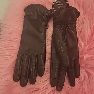 Cuddl Duds Genuine Leather gloves touch screen compatible S