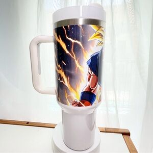 Custom Personalized Name Dragon Ball Z 30oz/40oz Tumbler With Lid Handle And St
