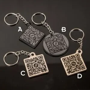 Custom QR Code Keychain - Pick One