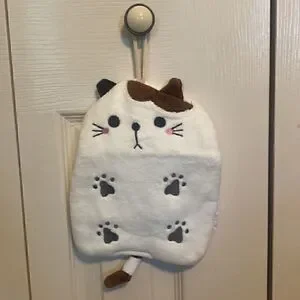 Cute Hanging Cat Hand Towel