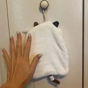 Cute Hanging Cat Hand Towel
