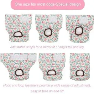 Cutebone Female Dog Wrap Diapers Washable Sz S