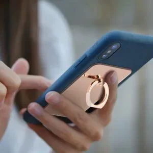 Cylo Gold Mirror Phone Ring Stand