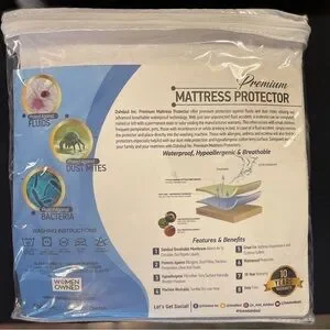 Dahdoul Inc. King Premium Terry Finish Mattress Protector. NWT. Women Owned