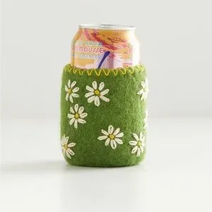Daisy Fields Felted Beverage Holder Drink Cozy