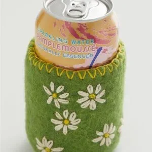 Daisy Fields Felted Beverage Holder Drink Cozy