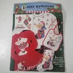 Daisy Kingdom No-Sew Christmas Wishes Fabric Appliqué Craft Vintage Daisy Kingdom No-Sew Christmas Wishes Fabric Appliqué Craft Vintage