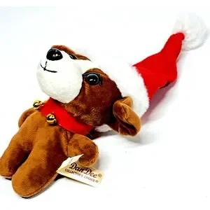 Dan Dee Avanti Christmas Puppy Dog Plush 8" Collector's Choice With Bells