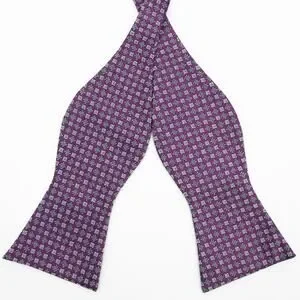 Daniel Cremieux Purple 100% Silk Self Tie Bow Tie